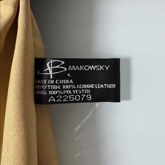 B. Makowsky camel leather triple entry large satchel tote - Picture 13 of 14